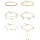 6Pcs Butterfly Chain Anklets For Women CZ Anklet Bracelets Set Adjustable Fashion Evil Eye Anklets 6Pcs Butterfly Chain Anklets For Women CZ Anklet Bracelets Set Adjustable Fashion Evil Eye Anklets
